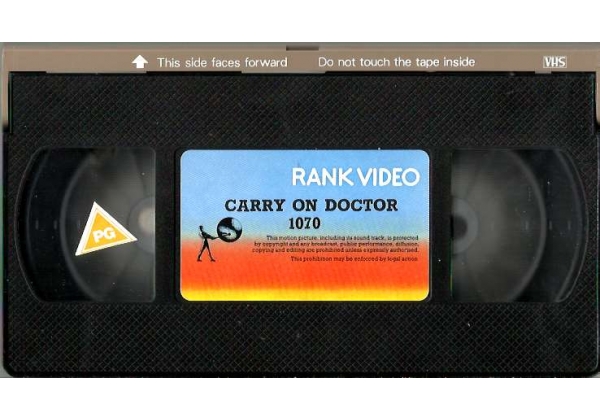 Carry On Doctor 1968 On Rank United Kingdom Betamax VHS Videotape 