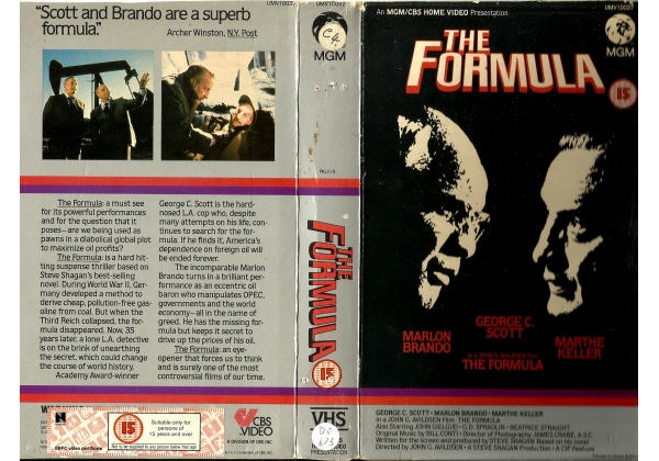 Formula, The - video artwork