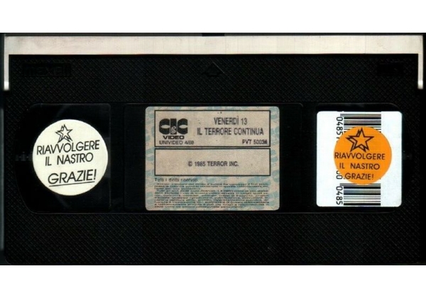 Friday The 13th Part V A New Beginning 1985 On CIC Video Italy VHS 